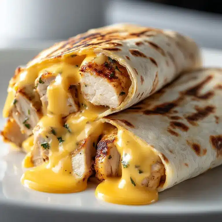 Cheesy Garlic Chicken Wraps Recipe