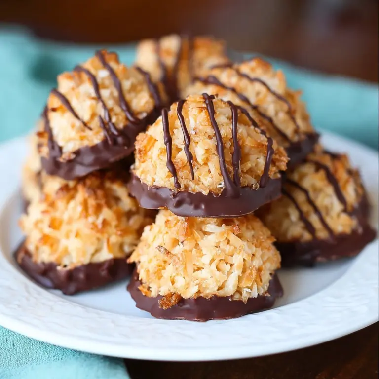 No Bake Salted Caramel Coconut Macaroons Recipe