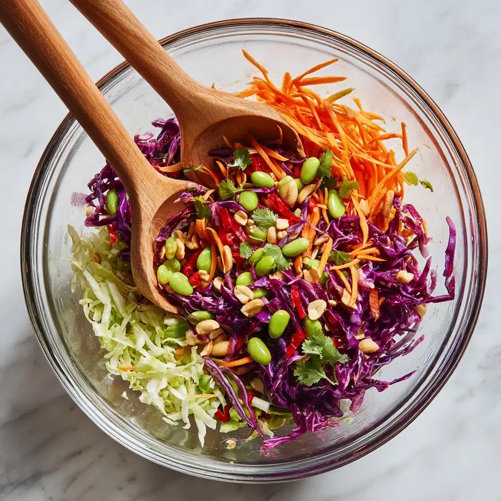 Asian Slaw with Ginger Peanut Dressing Recipe - Recipe Image