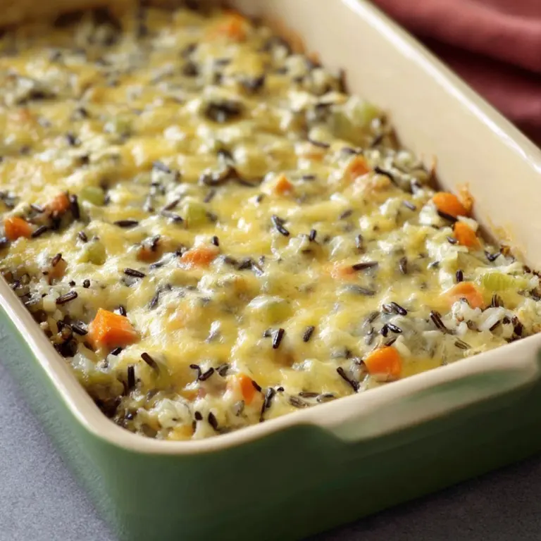 Cheesy Chicken and Wild Rice Casserole Recipe