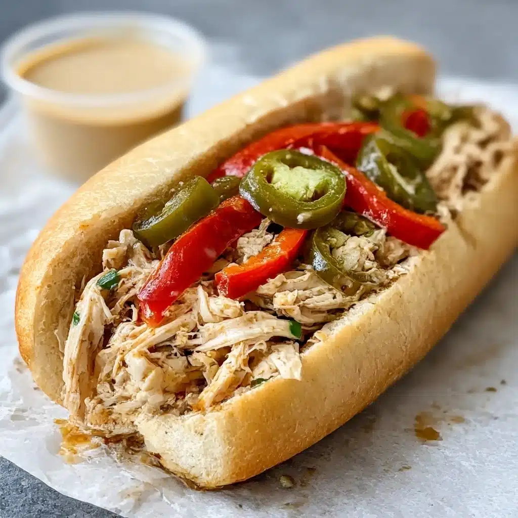 Healthy Crockpot Chicken Philly Cheesesteak Recipe - Recipe Image