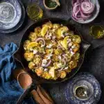 Quick smashed Greek potatoes with feta and rosemary Recipe
