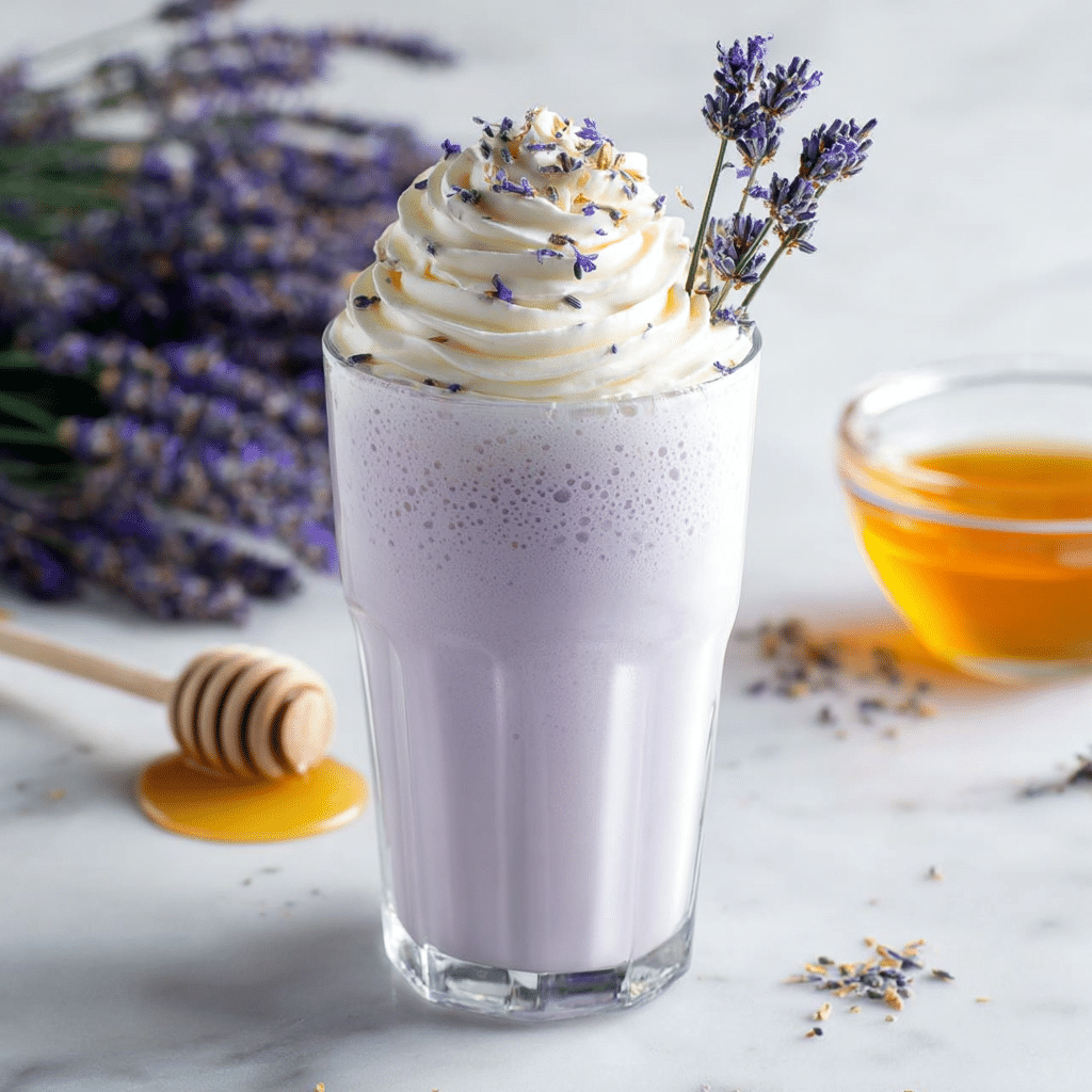 Lavender Honey Milkshake Recipe - Recipe Image