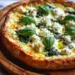 Greek Roasted Garlic Spinach White Pizza Recipe