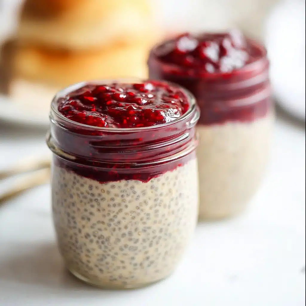Low Carb Peanut Butter Chia Pudding with Jelly Recipe - Recipe Image
