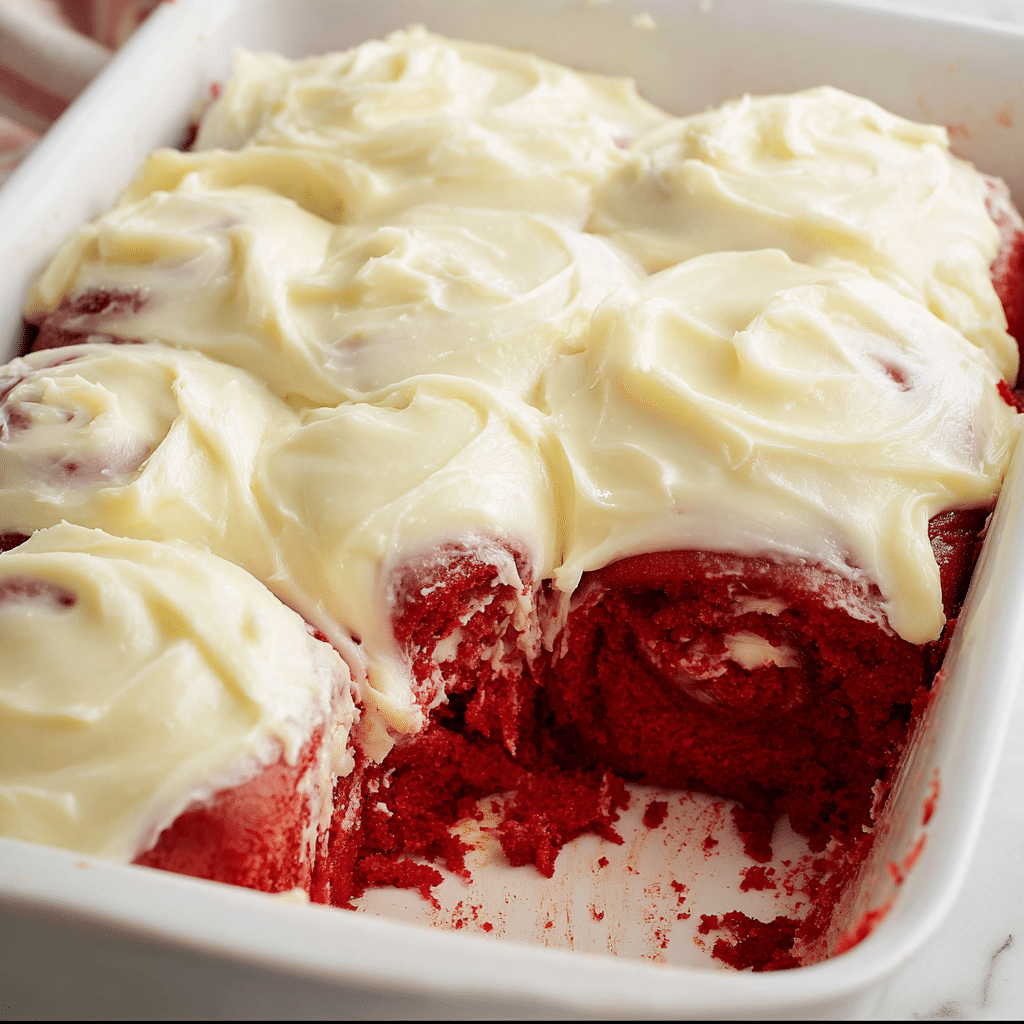 Red Velvet Cinnamon Rolls Recipe - Recipe Image