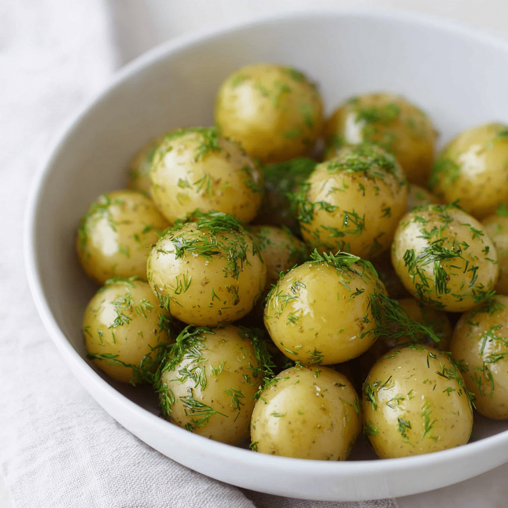 Buttery Swedish Dill Potatoes (Färskpotatis med Dill) Recipe - Recipe Image