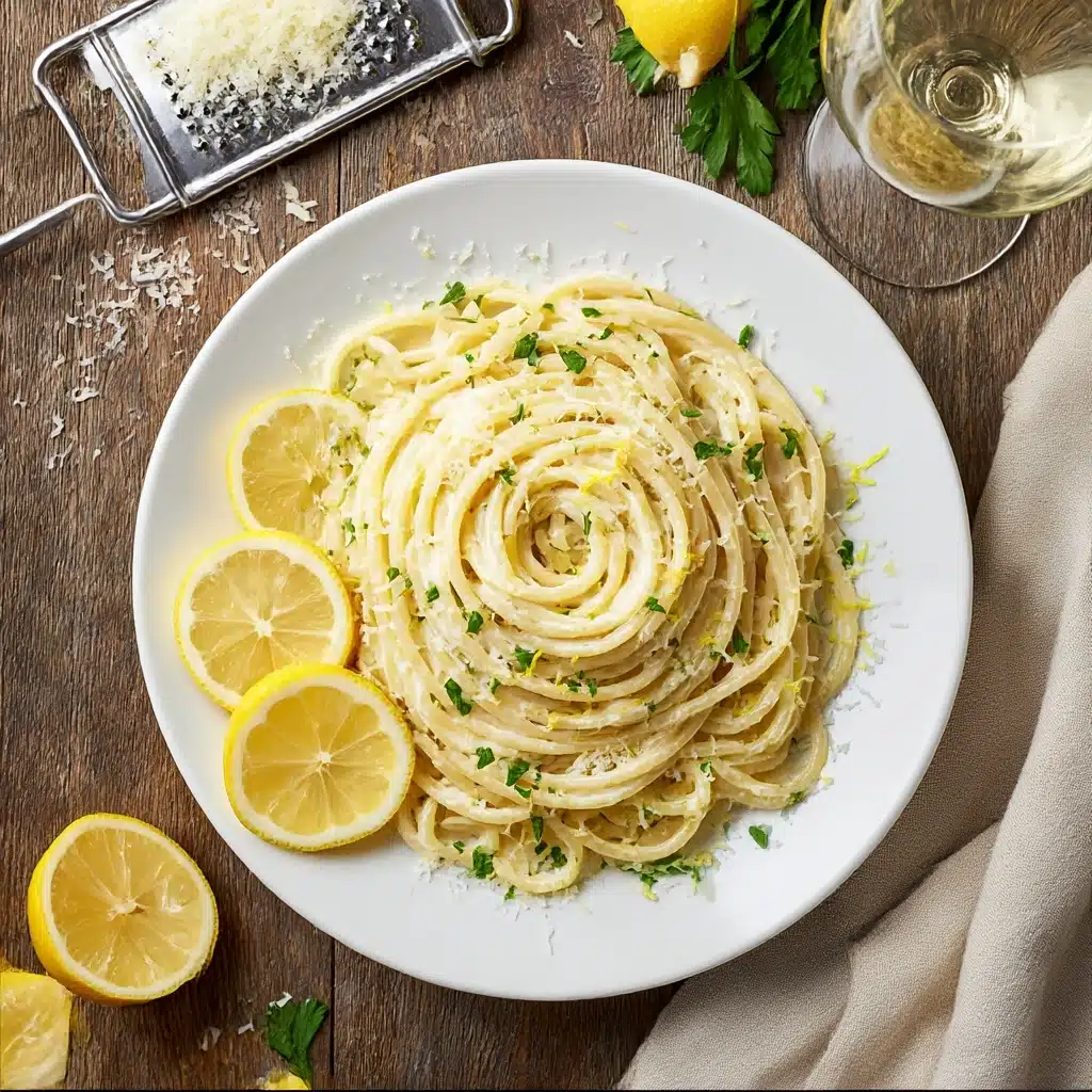 Creamy Lemon Garlic Pasta Recipe - Recipe Image