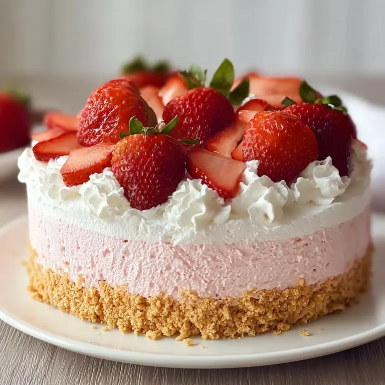 No-Bake Strawberry Cloud Cake Recipe