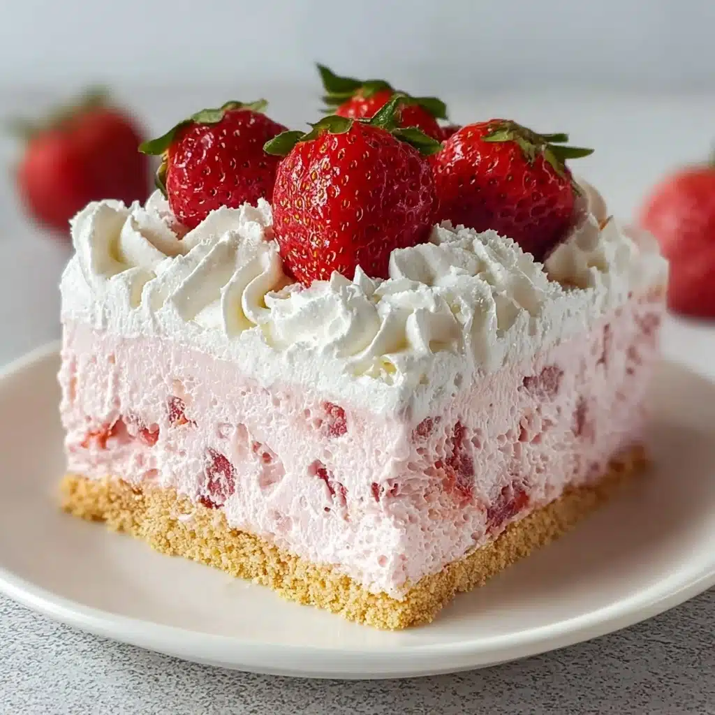 No-Bake Strawberry Cloud Cake Recipe - Recipe Image