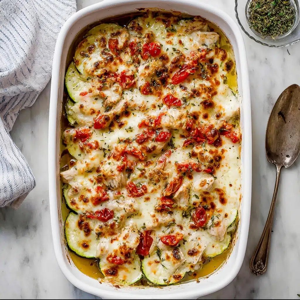 Mediterranean Chicken Zucchini Bake Recipe