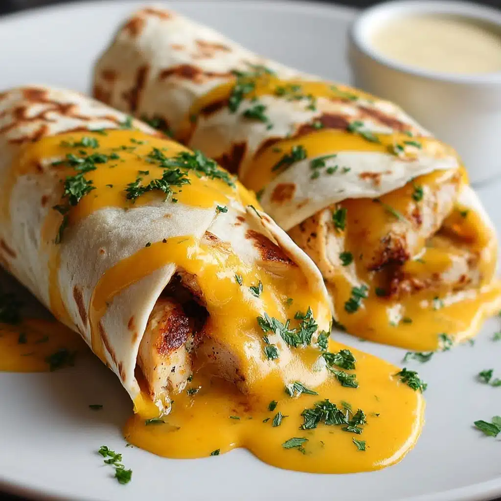 Cheesy Garlic Chicken Wraps Recipe - Recipe Image