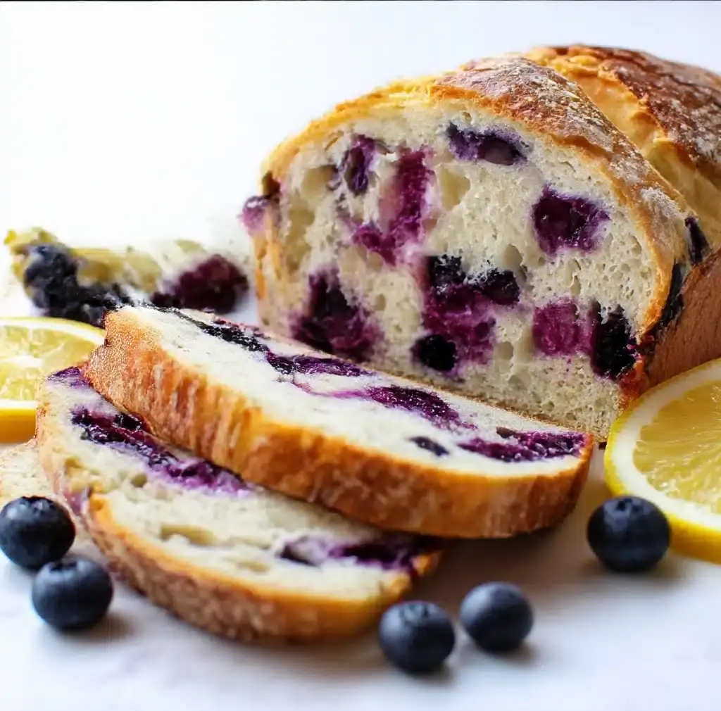 Lemon Blueberry Sourdough Bread Recipe