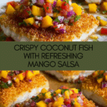 Tropical Coconut Crusted Fish with Mango Salsa Recipe