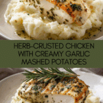 Herb-Crusted Chicken & Garlic Mashed Potatoes Recipe