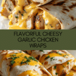 Cheesy Garlic Chicken Wraps Recipe