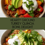 Easy Ground Turkey Quinoa Bowl Recipe