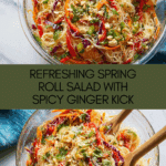 Spring Roll Salad with Spicy Ginger Dressing Recipe