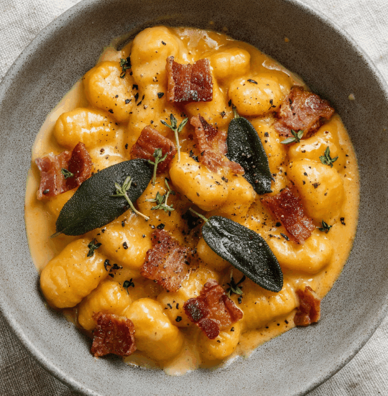 Gnocchi with Creamy Pumpkin Sauce Recipe