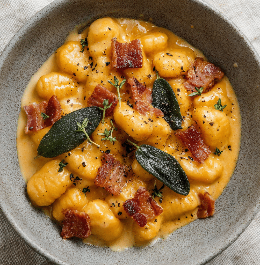 Gnocchi with Creamy Pumpkin Sauce Recipe