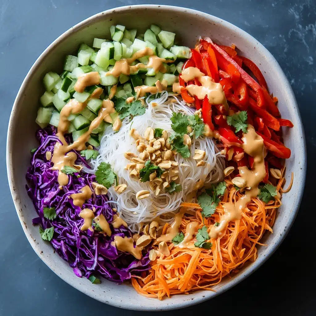 Spring Roll Salad with Peanut Sauce Recipe - Recipe Image