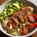 Avocado Chicken Quinoa Bowl Recipe