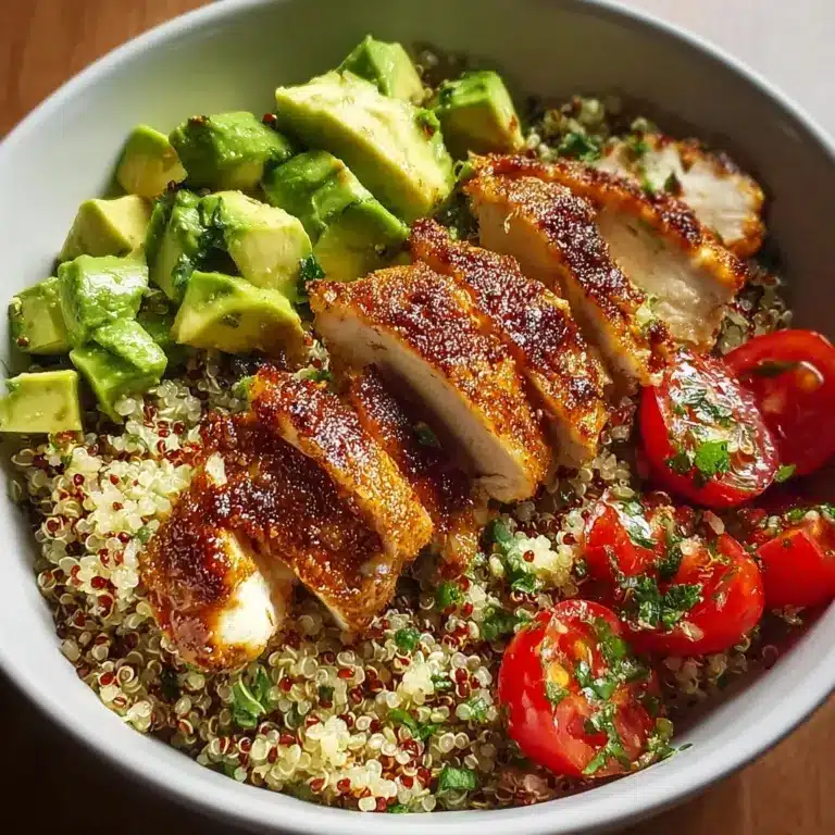 Avocado Chicken Quinoa Bowl Recipe