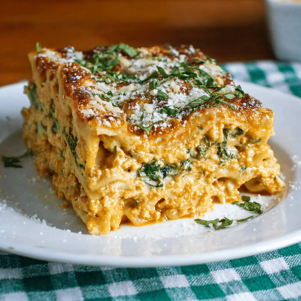 Spinach Pumpkin Lasagna Recipe