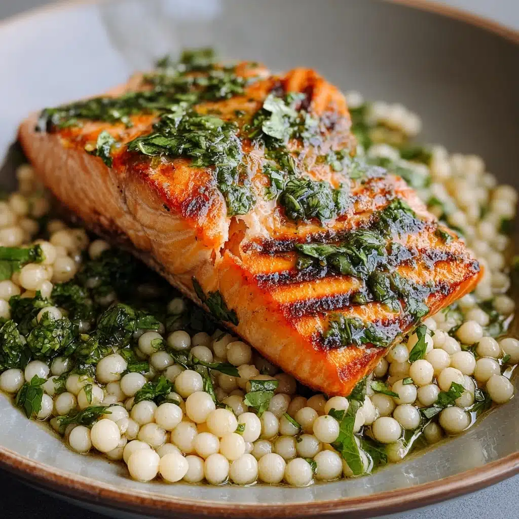 Herbed Pearl Couscous and Salmon Recipe