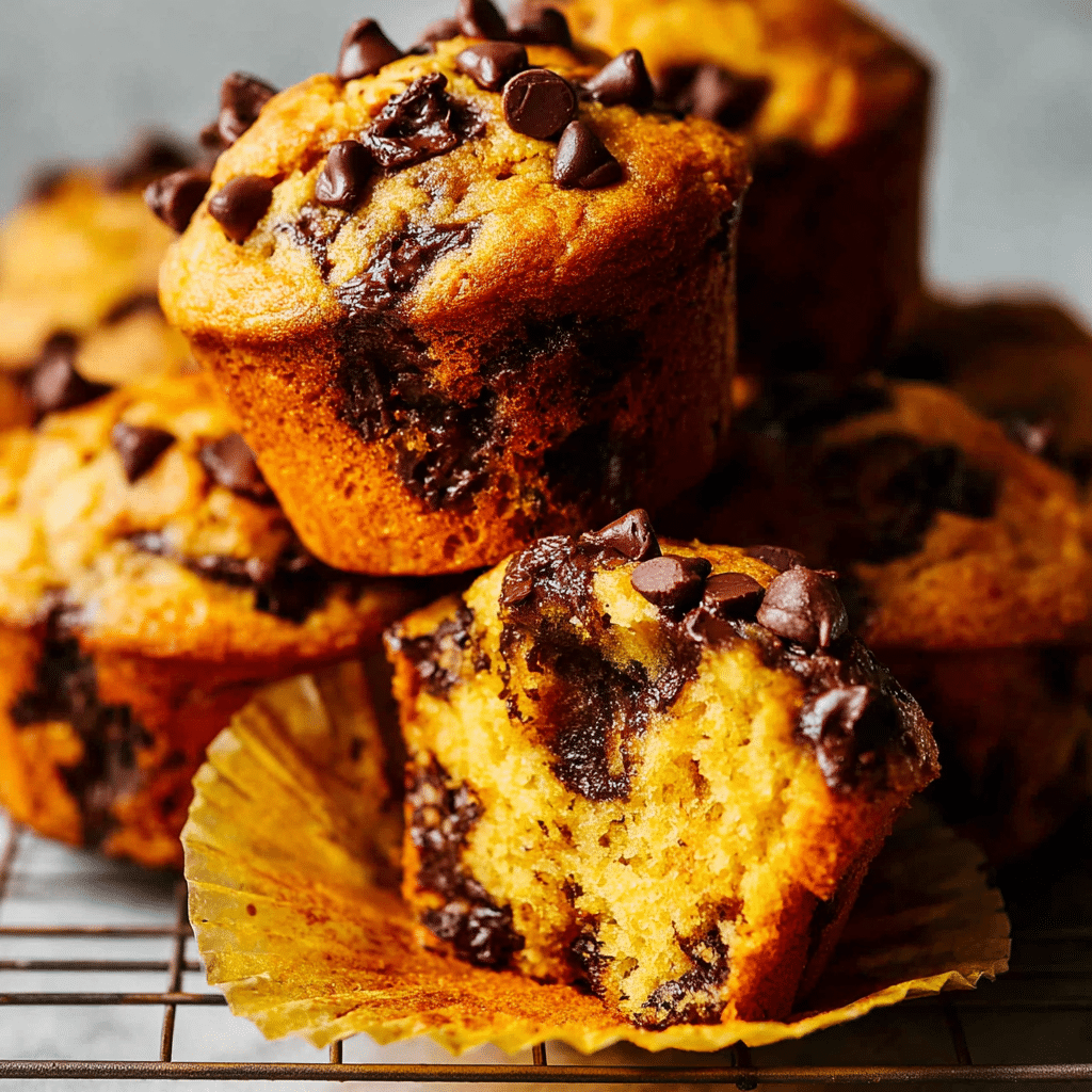 Pumpkin Chocolate Chip Muffins Recipe - Recipe Image