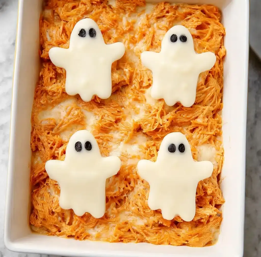 Halloween Buffalo Chicken Dip (Booffalo Dip) Recipe