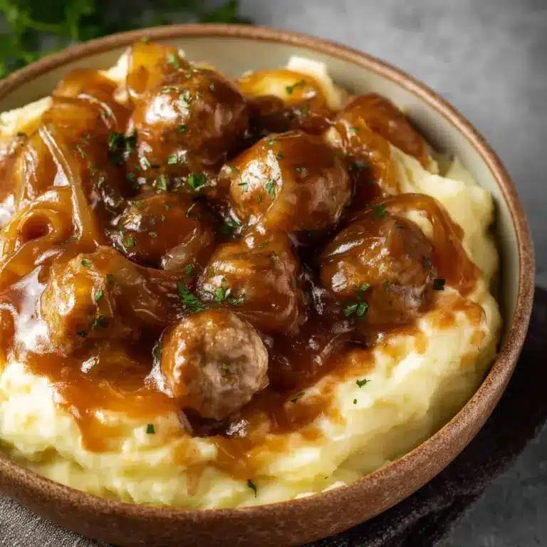 Crock Pot French Onion Meatballs Recipe