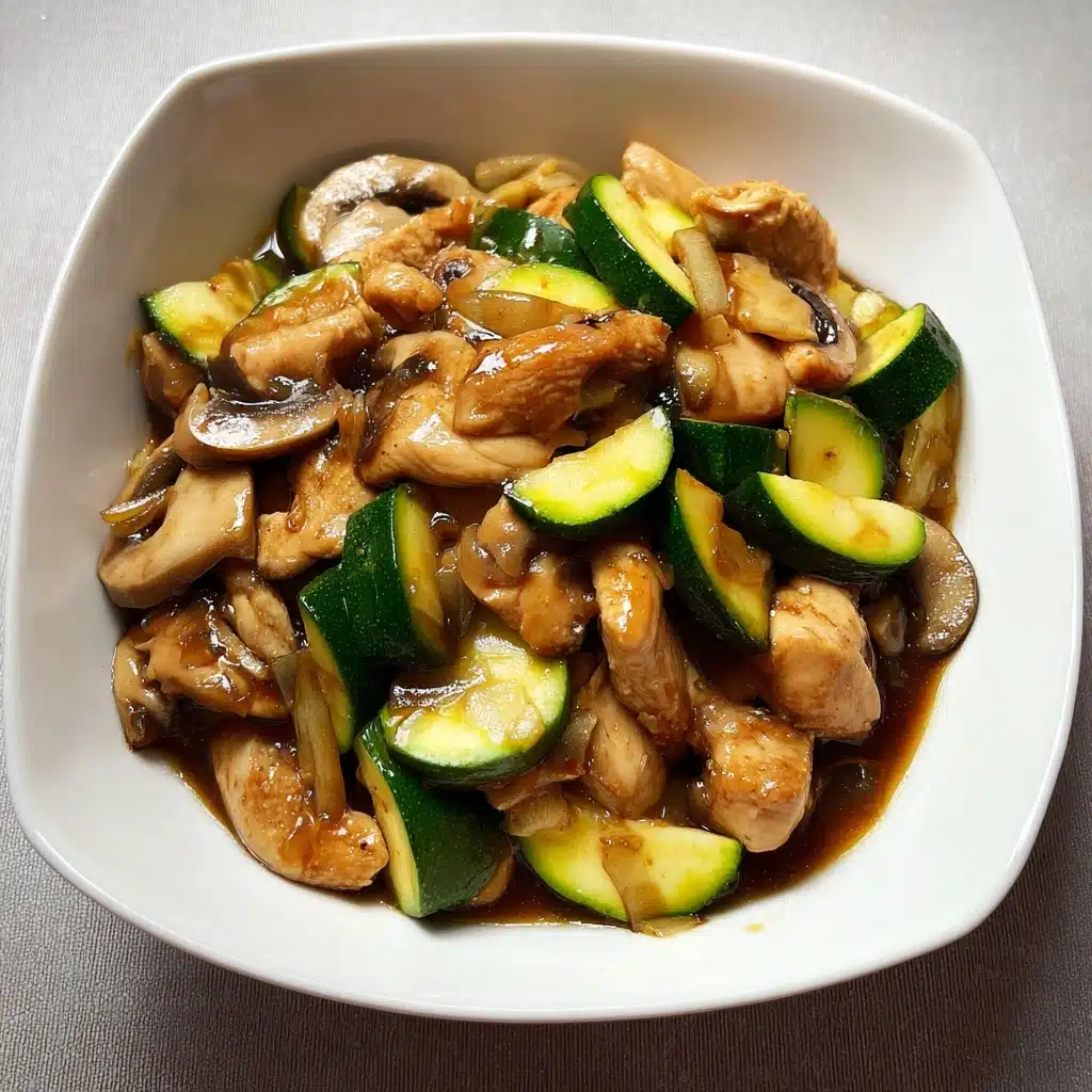 Chicken Zucchini Mushrooms Stir Fry Recipe - Recipe Image