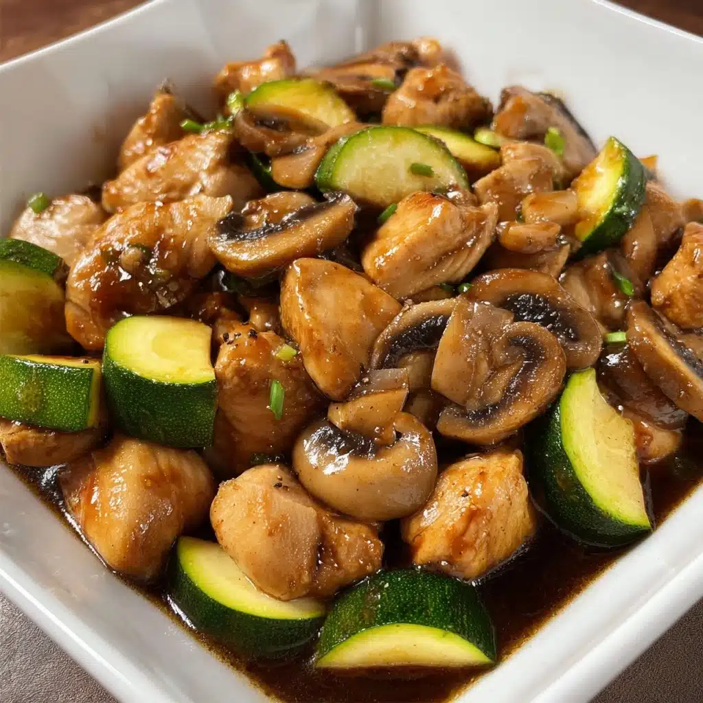 Chicken Zucchini Mushrooms Stir Fry Recipe - Recipe Image