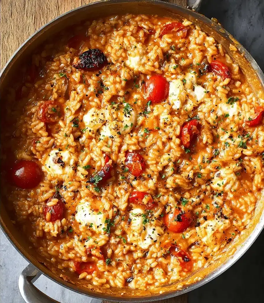 Tomato Mozzarella Risotto Recipe