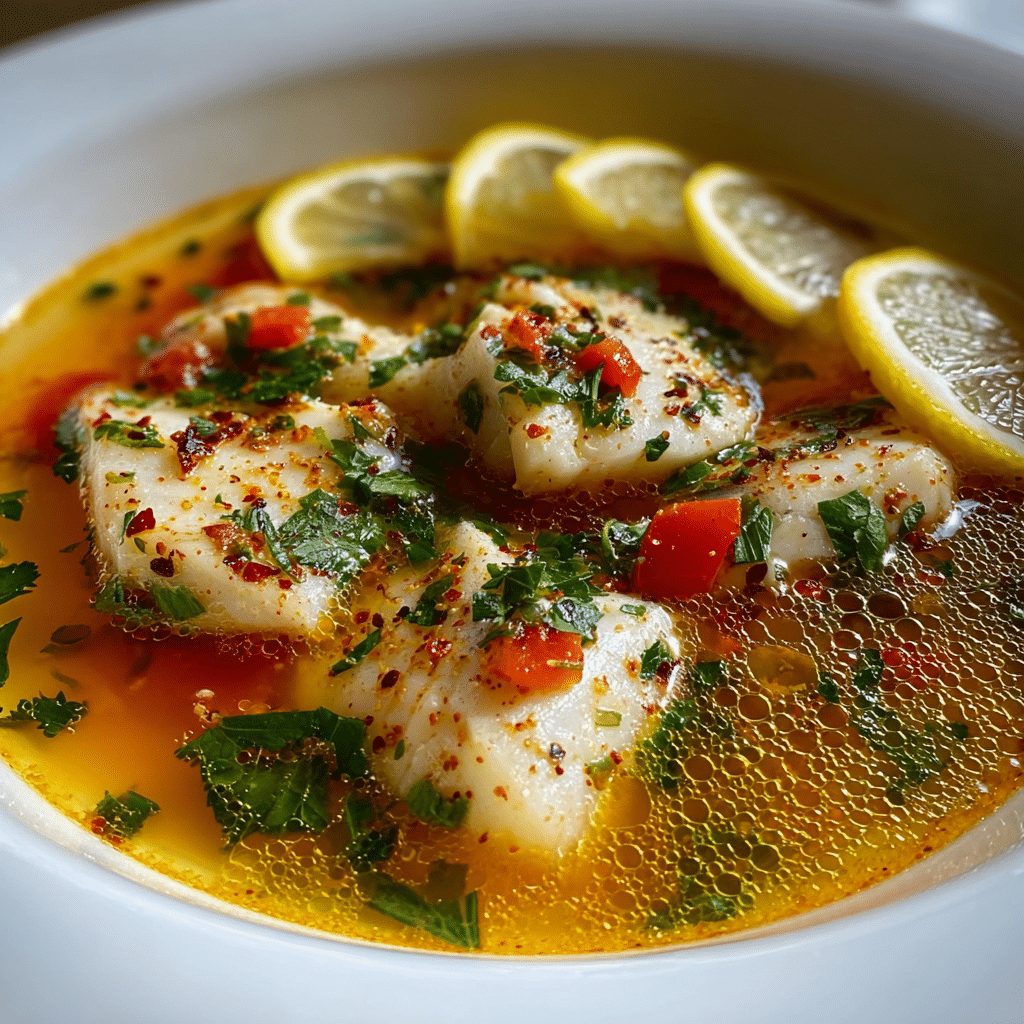 Spicy Lemon Fish Soup Recipe - Recipe Image