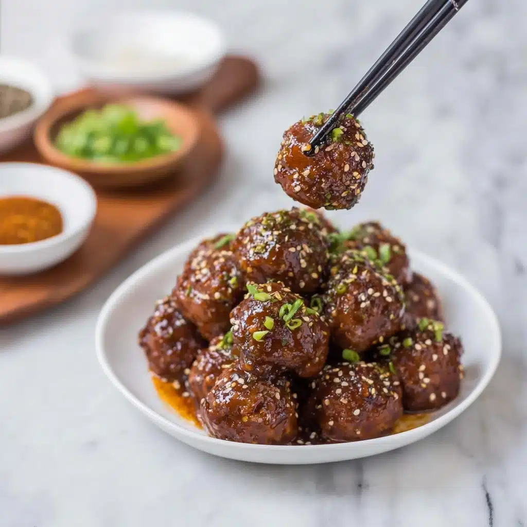 Easy Korean BBQ Meatballs Recipe - Recipe Image