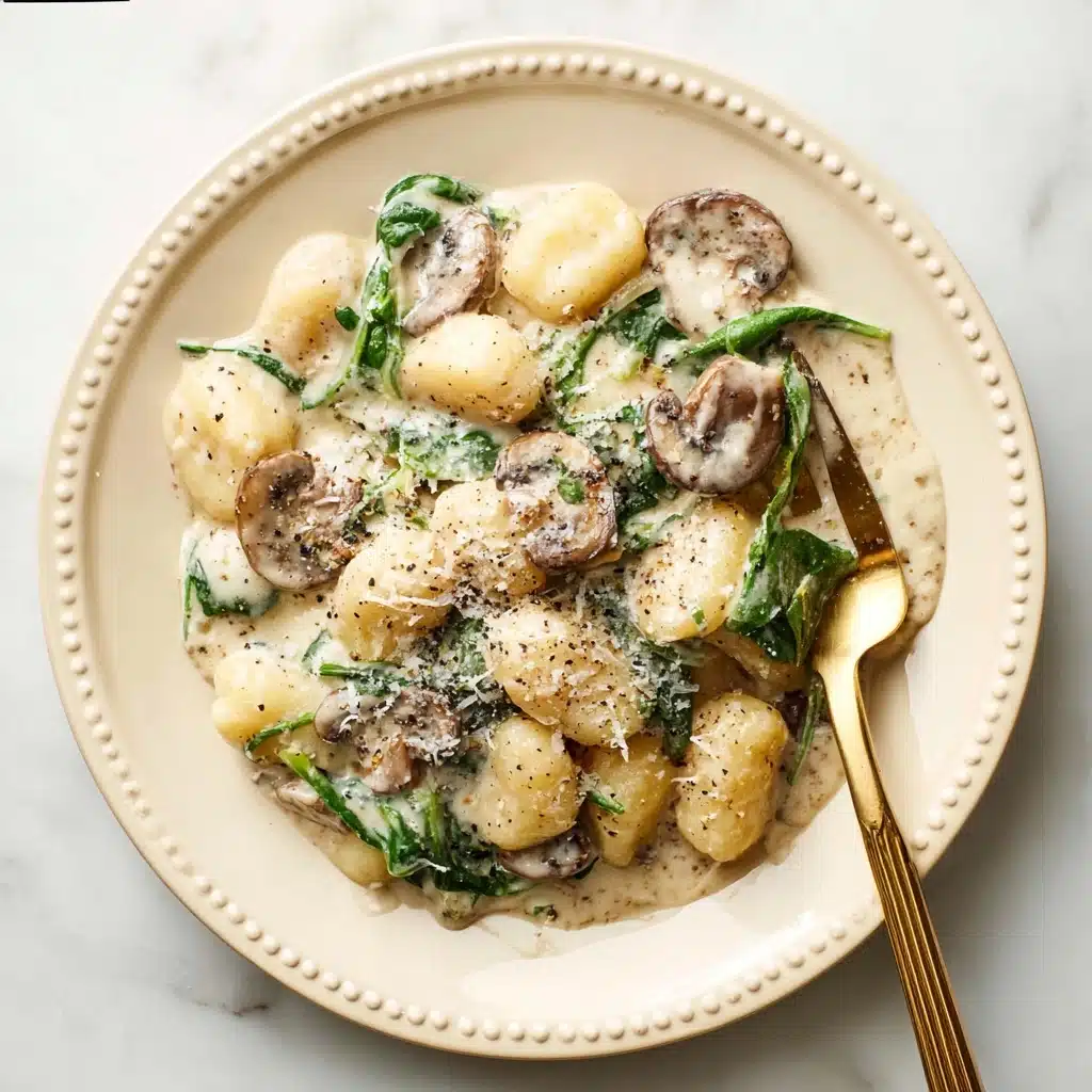 Creamy Mushroom and Spinach Gnocchi Recipe
