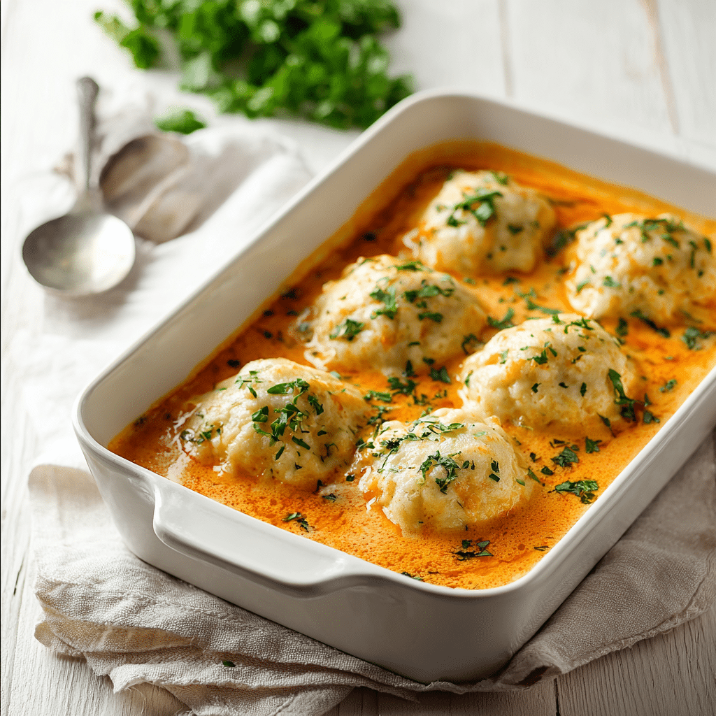 Best Tomato Soup with Cheddar Bay Dumplings Recipe - Recipe Image
