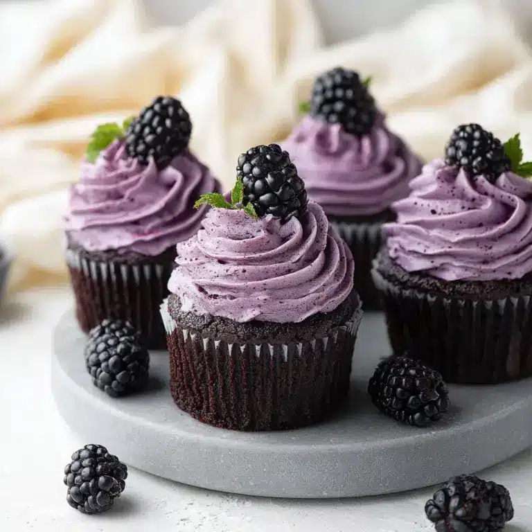 Chocolate Cupcakes with Blackberry Buttercream Recipe