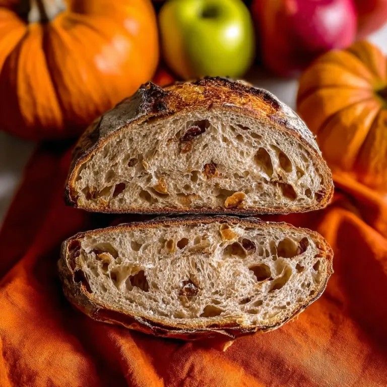 Sourdough Pumpkin Apple Bread with Cinnamon and Pecans Recipe