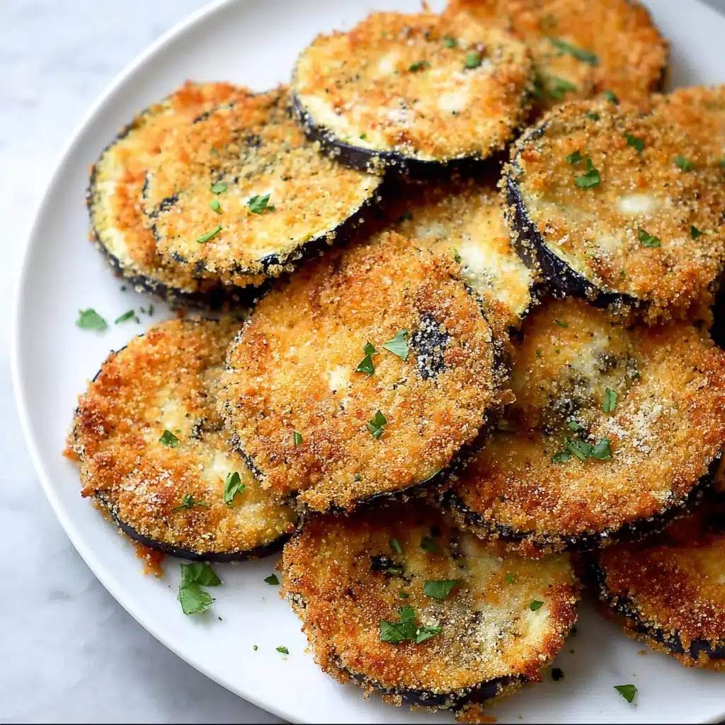 Garlic Parmesan Baked Eggplant Recipe