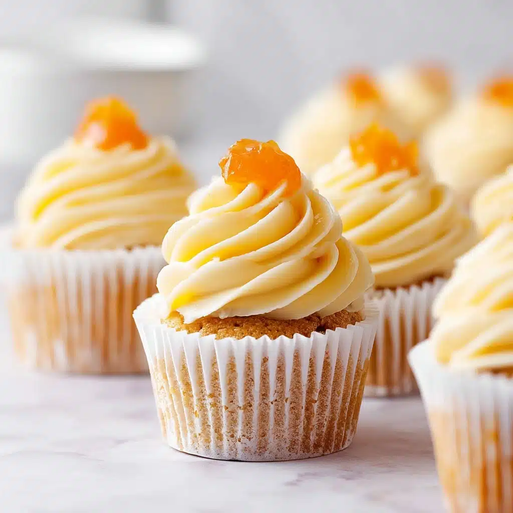 Peach Cupcakes with Dreamy Vanilla Buttercream Recipe