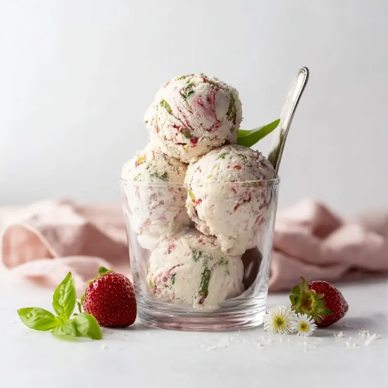 Roasted Strawberries & Sweet Lime Basil Ice Cream Recipe