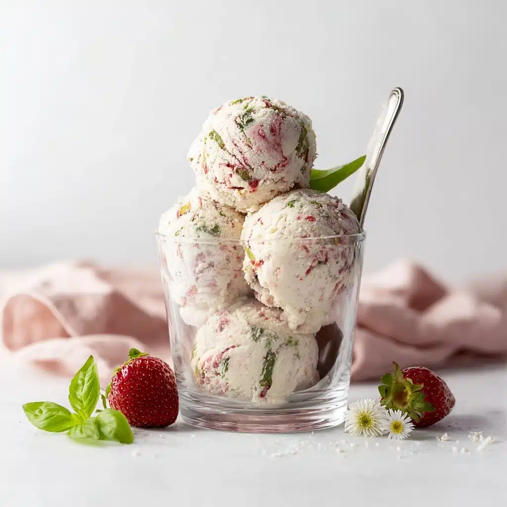 Roasted Strawberries & Sweet Lime Basil Ice Cream Recipe