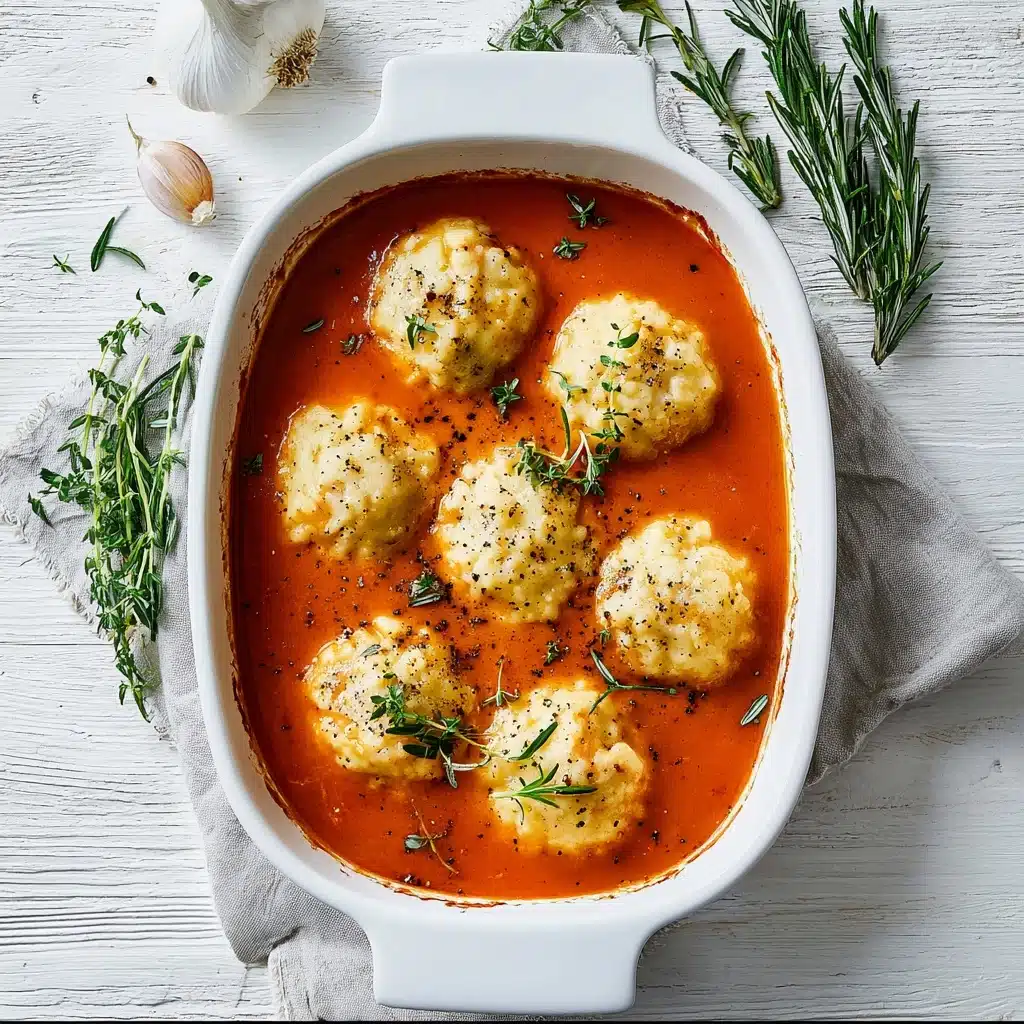 Best Tomato Soup with Cheddar Bay Dumplings Recipe - Recipe Image