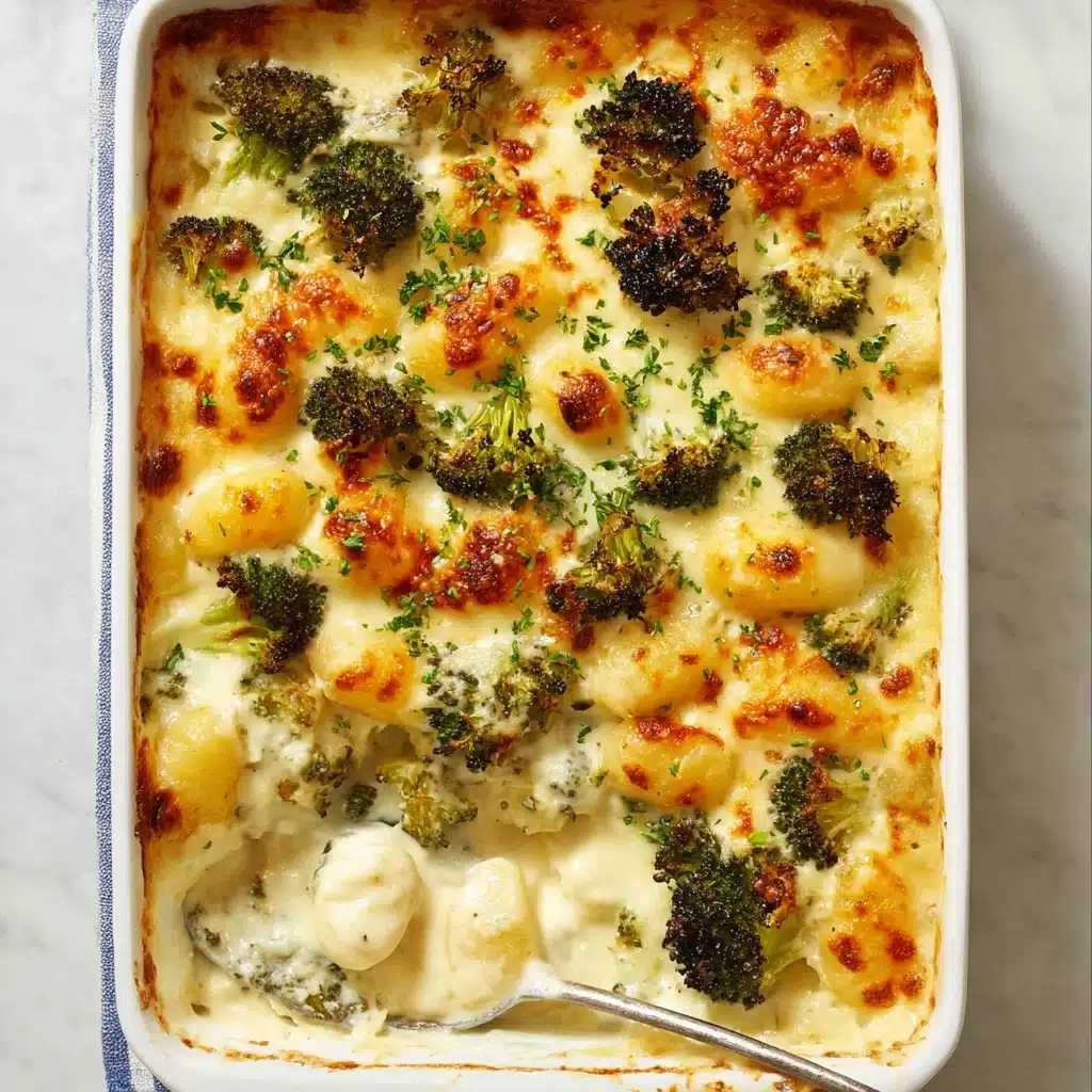 Cheesy Baked Gnocchi (with Broccoli) Recipe - Recipe Image