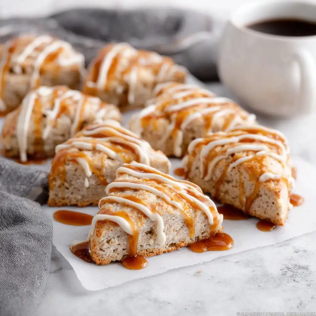 Salted Caramel Apple Cinnamon Scones Recipe - Recipe Image