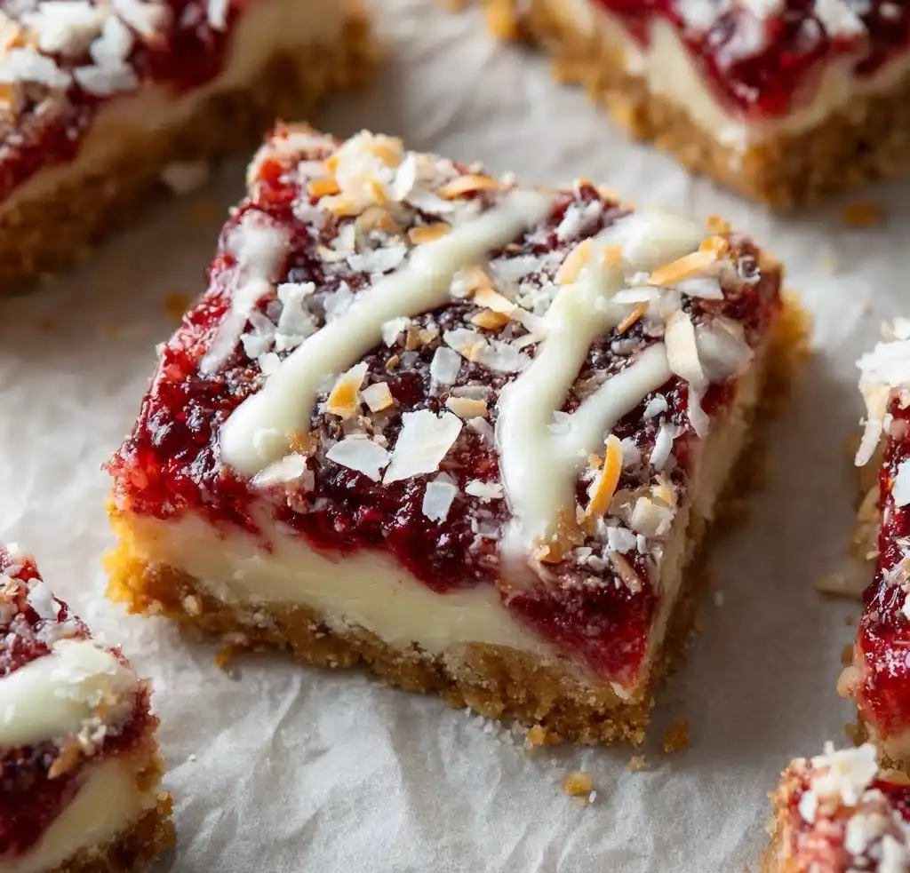 Raspberry Coconut Bars Recipe