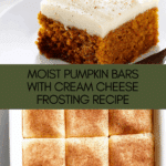 Pumpkin Bars with Cream Cheese Frosting Recipe